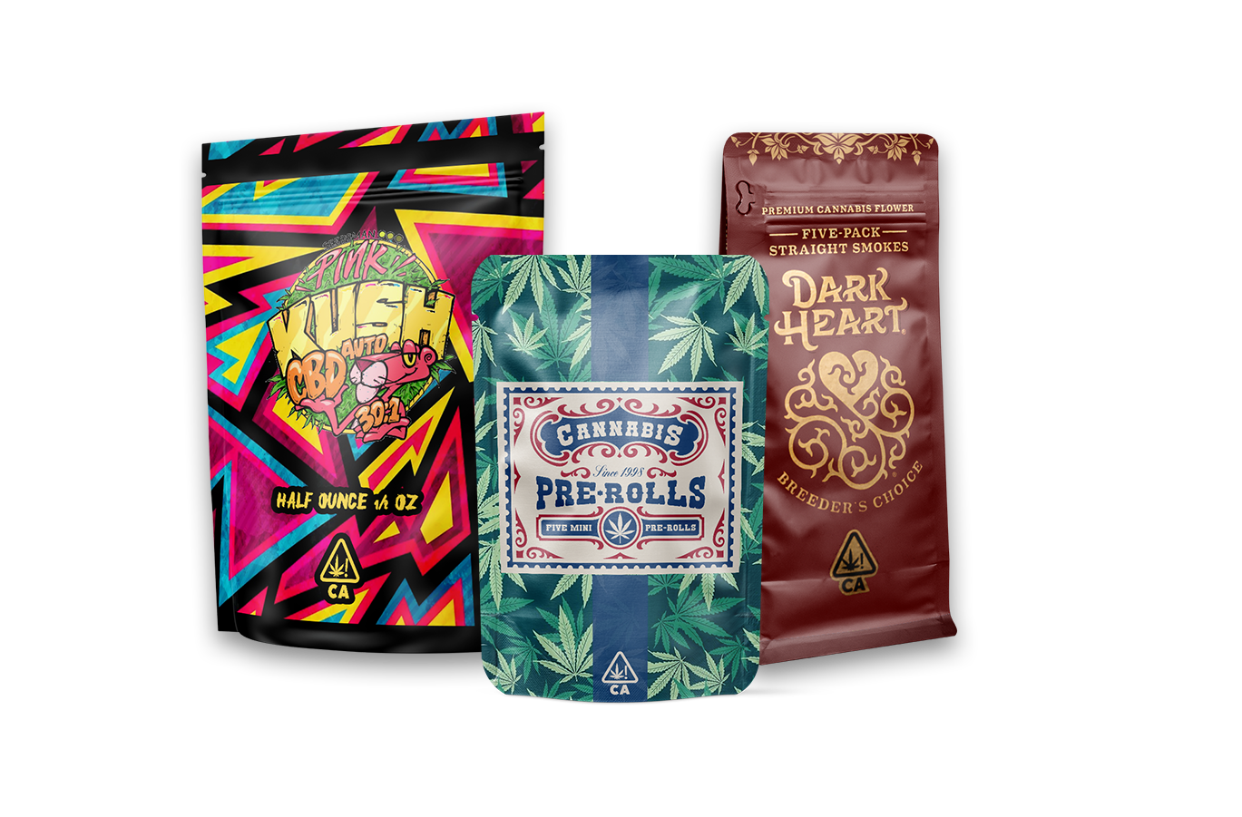 Matte Weed Baggies Custom Weed Bags Cannabis Bags with a Matte